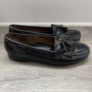 Men’s Cole Haan Slip on Tassle Dress Shoes Loafers 10.5 D Black